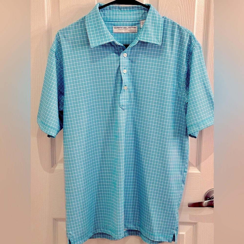 Men’s Golf Polo Carnoustie Performance Size M Teal